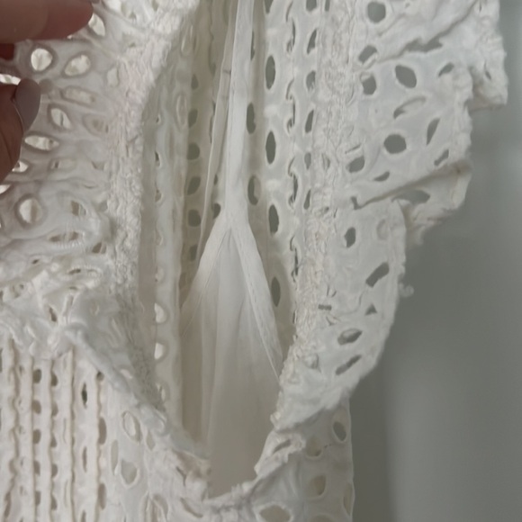 Madewell white eyelet ruffle sleeve shift dress - Picture 6 of 6